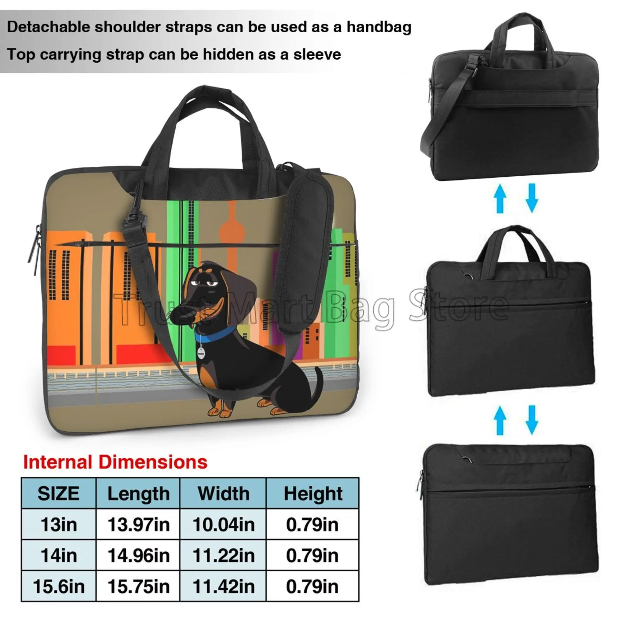 Cute Dachshund Print Laptop Ca - đánh giá và giá Laptop Backpack 15.6