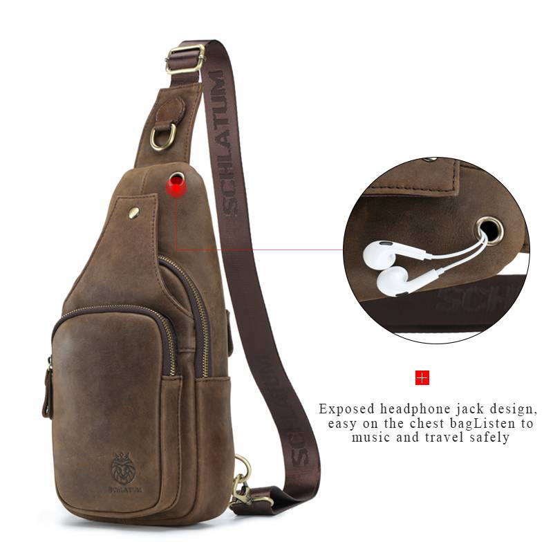 SCHLATUM 100%Genuine Leather C - đánh giá và giá Leather Backpack Vintage