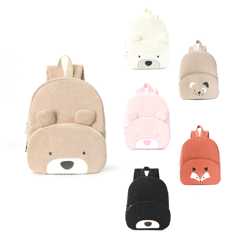 Cute Bear Corduroy Backpack fo - đánh giá và giá Canvas Backpack Casual