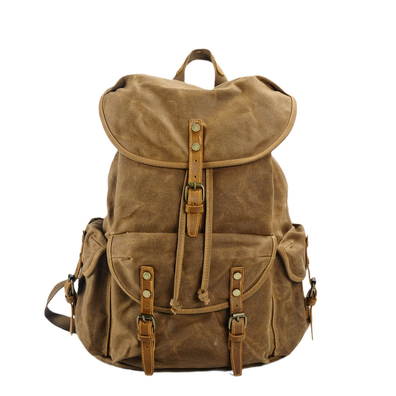Retro soft wax canvas large ca - đánh giá và giá Canvas Backpack Casual