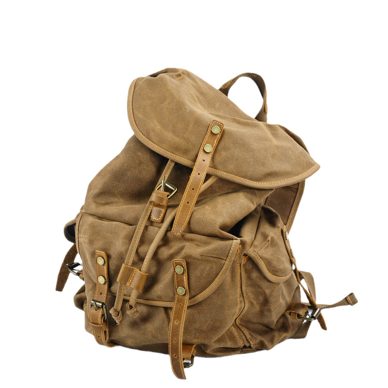 Retro soft wax canvas large ca - đánh giá và giá Canvas Backpack Casual