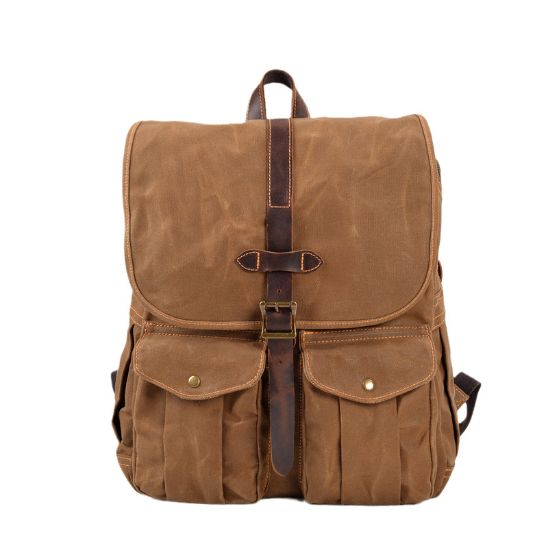 New wax canvas men's backpack  - đánh giá và giá Canvas Backpack Casual