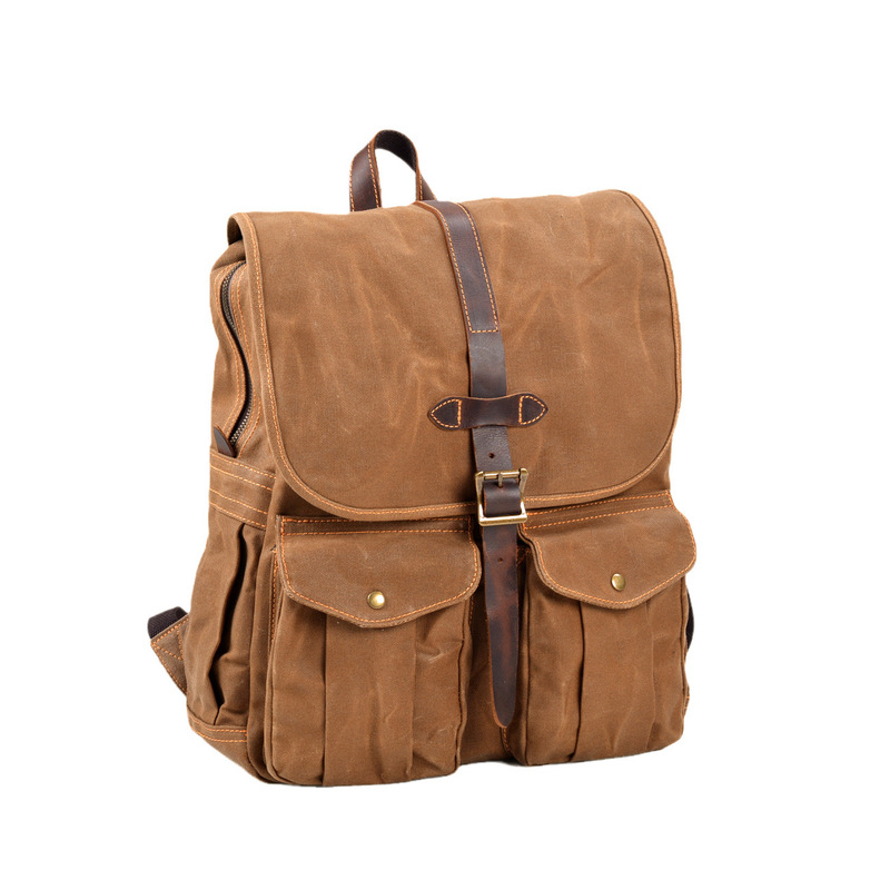 New wax canvas men's backpack  - đánh giá và giá Canvas Backpack Casual