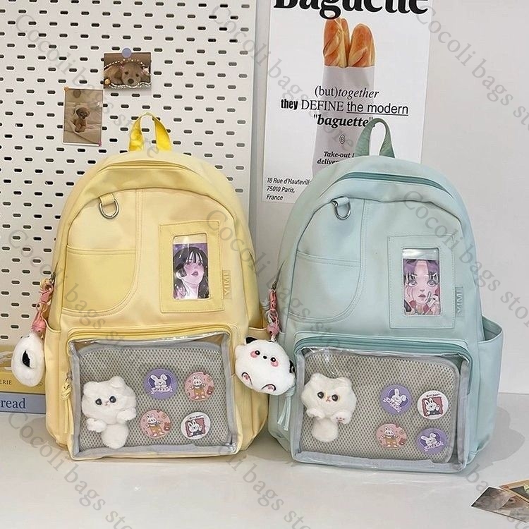 Solid Color Candy Color Backpa - đánh giá và giá Canvas Backpack Casual