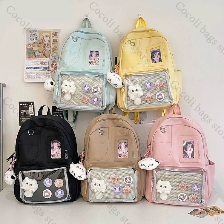 Solid Color Candy Color Backpa - đánh giá và giá Canvas Backpack Casual
