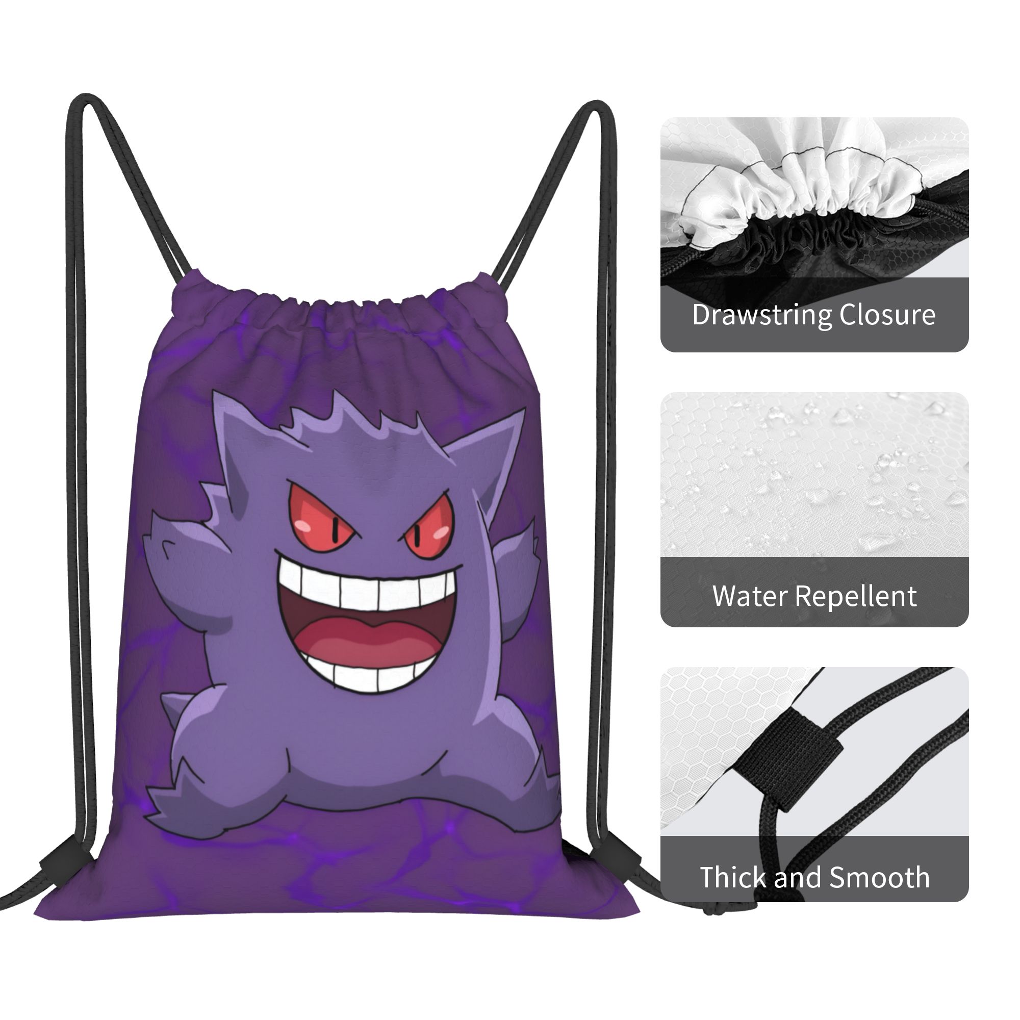 Custom Pokemoned Gengars Draws - đánh giá và giá Drawstring Gym Bag